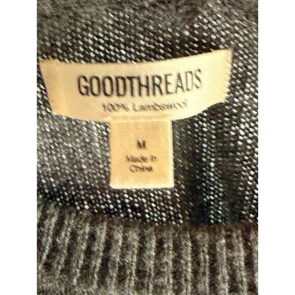 Goodthreads Gray 100% Lambswool Wool Pullover Crew Neck Sweater Men’s Size M - Picture 5 of 16